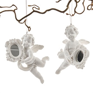 Engle 2 forskellige hængede med spejl